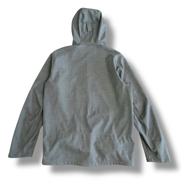 Salomon‎ Men’s L AdvancedSkin Dry 10K/10K Softshell Hooded Jacket Gray Red - Picture 6 of 11